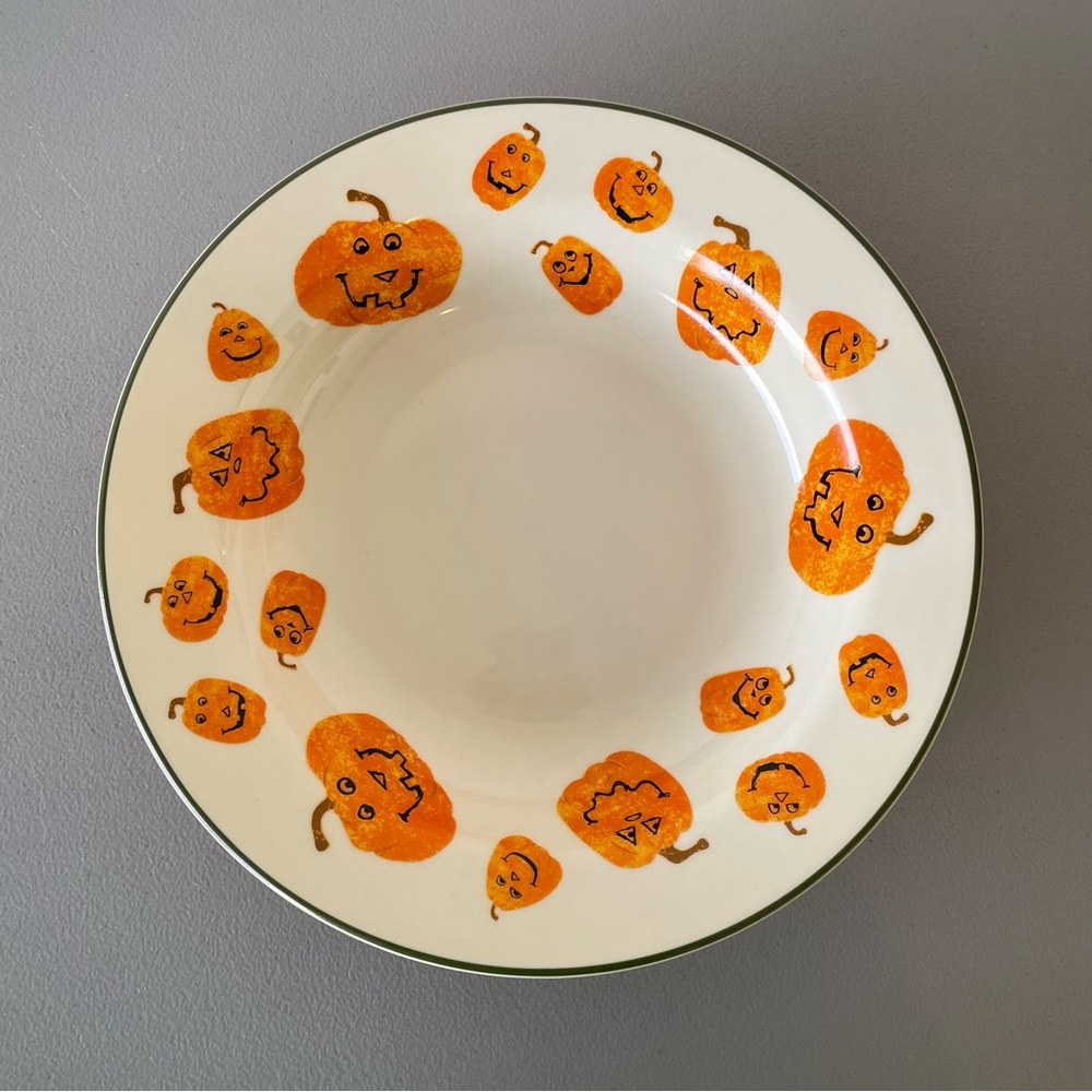 Longaberger Pumpkin Design Ceramic Bowl